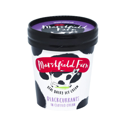 Marshfield Farm Blackcurrants in Clotted Cream Ice Cream 125ml
