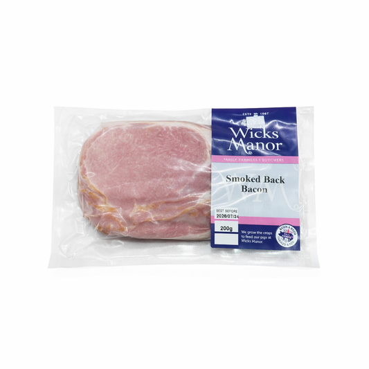 Wicks Manor Smoked Back Bacon 200g